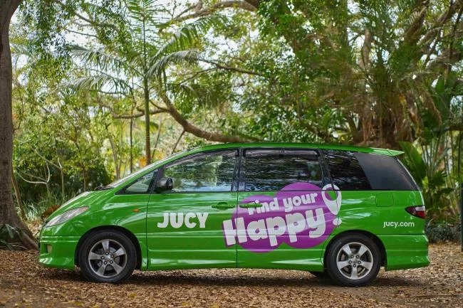 Jucy Crib camper in Auckland New Zealand