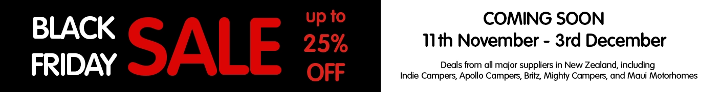 Black Fridays Deals for campervan hire in New Zealand Black Fridays Deals for campervan hire in New Zealand